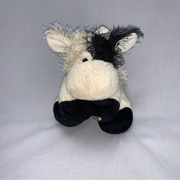 Ganz Webkinz Lil KINZ Cow Authentic Plush Stuffed Animal Black & White Lovey Toy - Picture 1 of 11